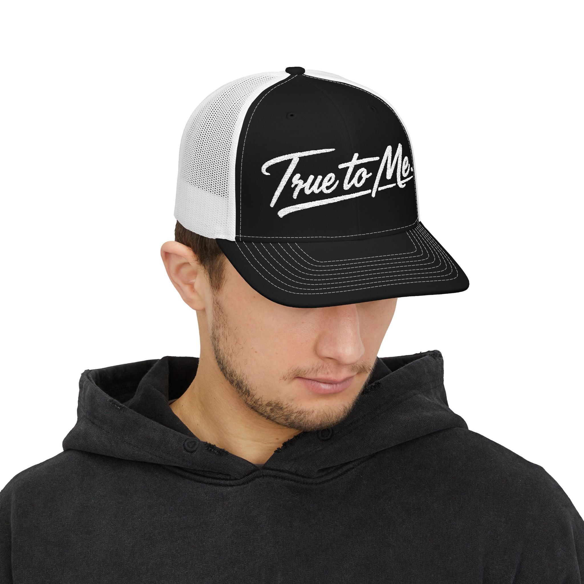 True to Me Trucker Cap – Script Logo Snapback Hat