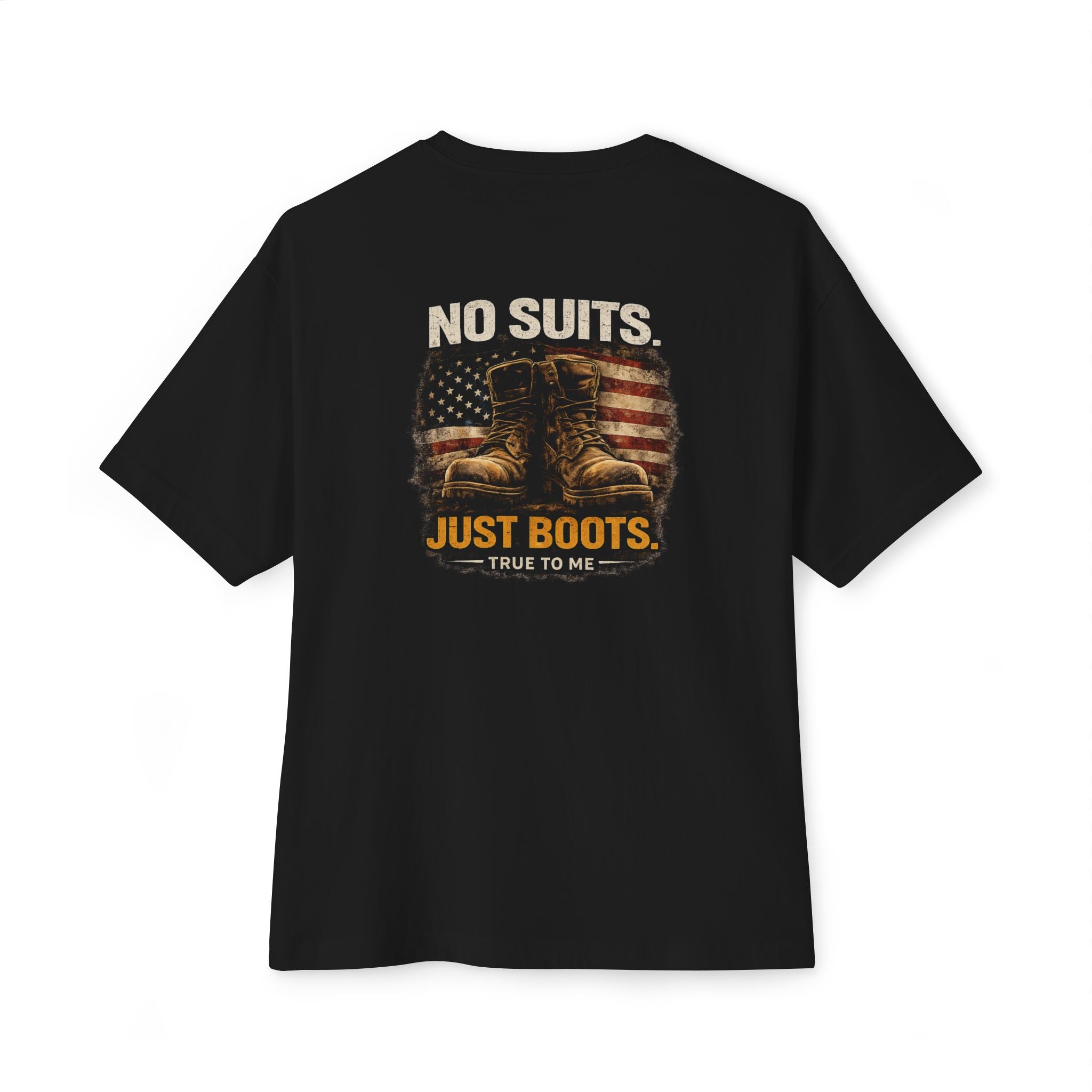 No Suits Just Boots Oversized Tee — Casual Western Graphic T‑Shirt