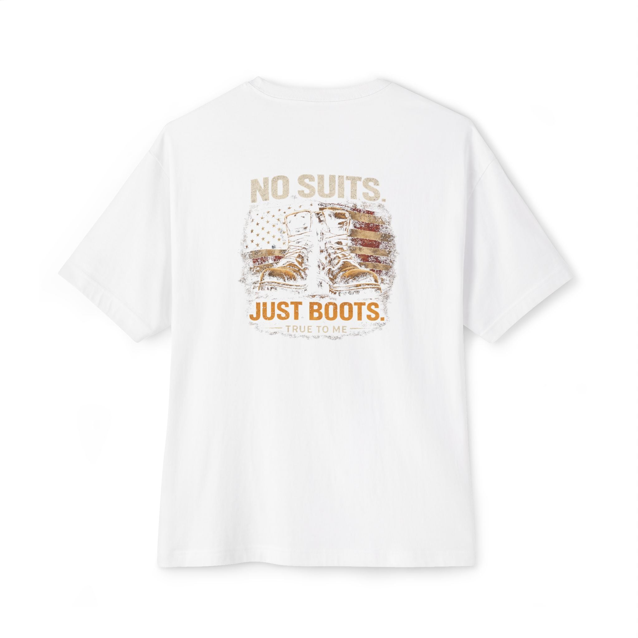 No Suits Just Boots Oversized Tee — Casual Western Graphic T‑Shirt
